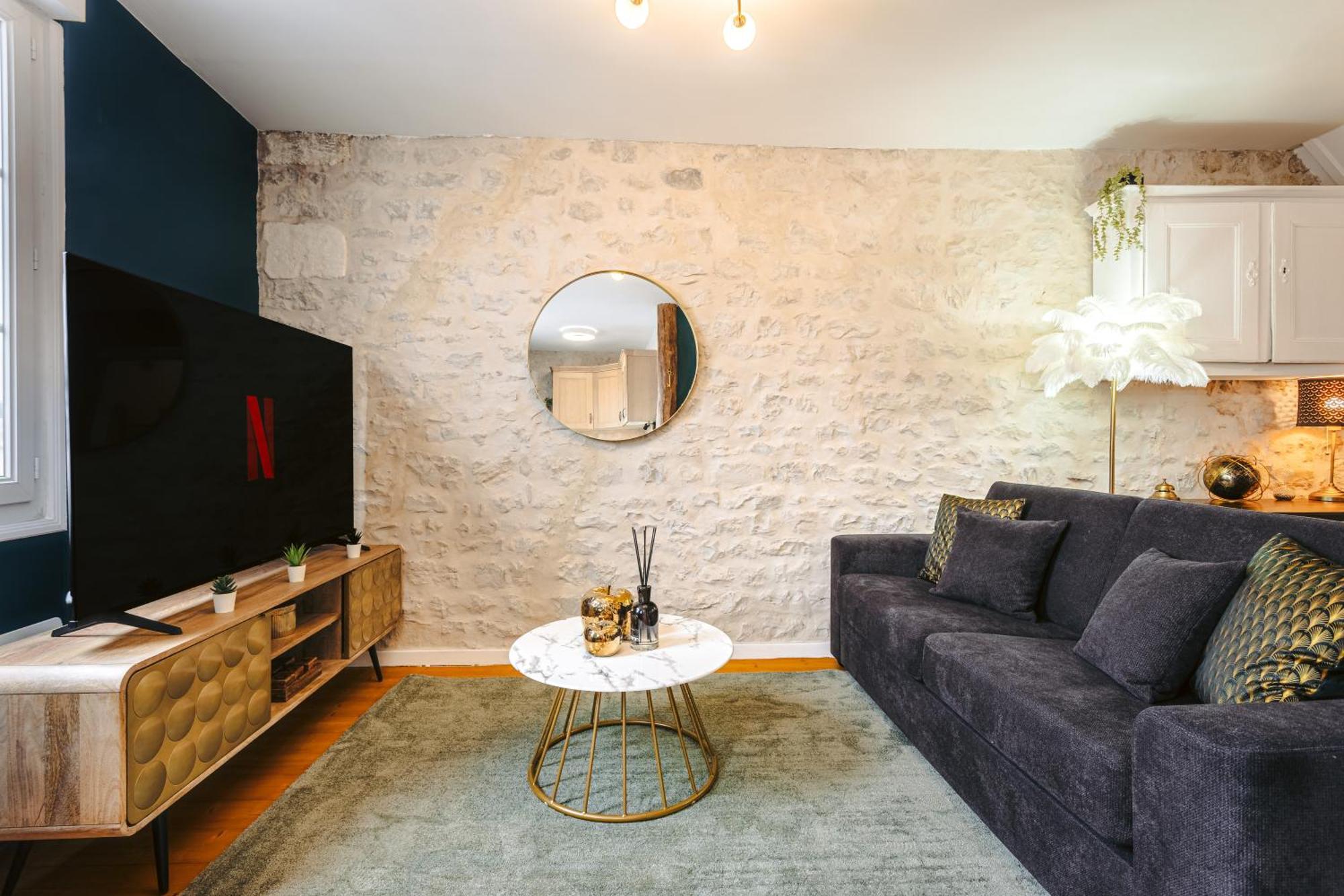 Gatsby - Elegant, Central, Fibre, Tv 4K, Netflix, Literie Confortable La Rochelle  Luaran gambar